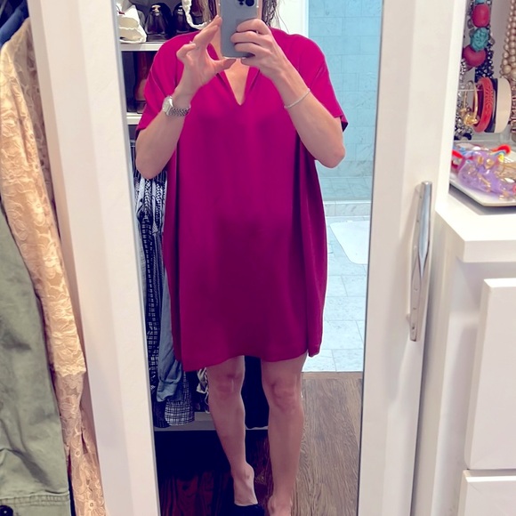 Diane Von Furstenberg Magenta Sheath Dress - Picture 1 of 5
